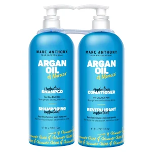 Marc Anthony 摩洛哥精油洗发水+护发素套装，2 × 1 升